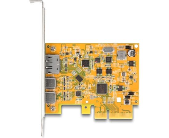 DeLOCK PCIe x4 card for 1x ext. USB-C 10 Gbit/s B. + 1x external USB-C DP Alt Mode, USB controller