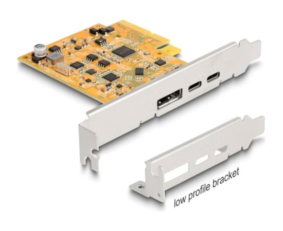 DeLOCK PCIe x4 card for 1x ext. USB-C 10 Gbit/s B. + 1x external USB-C DP Alt Mode, USB controller