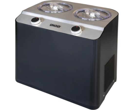 Unold ice cream maker Doppio Nero (black, for 2x 1,200ml ice cream, 250 watt compressor)