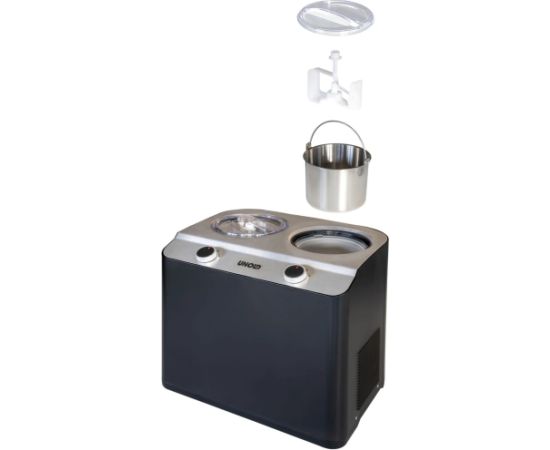 Unold ice cream maker Doppio Nero (black, for 2x 1,200ml ice cream, 250 watt compressor)