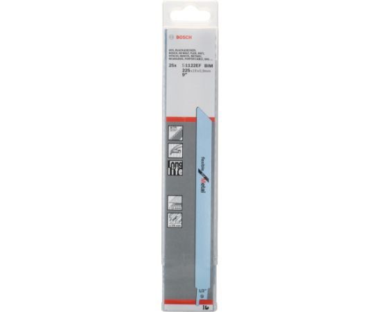 Bosch sabre saw blade S 1122 EF Flexible for Metal, 25 pieces (length 200 mm)