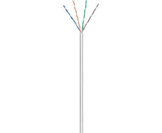 goobay network cable Cat.6, U/UTP (grey, 100 meters, flexible)