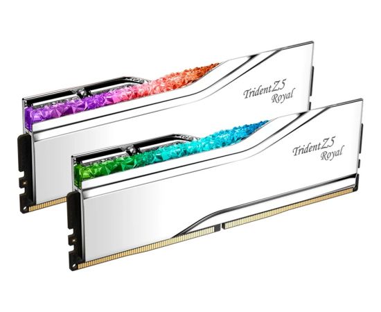 G.Skill DDR5 - 48GB - 8000 - CL - 40 (2x 24 GB) Dual-Kit (silver, F5-8000J4048F24GX2-TR5S, Trident Z5 Royal, INTEL XMP)