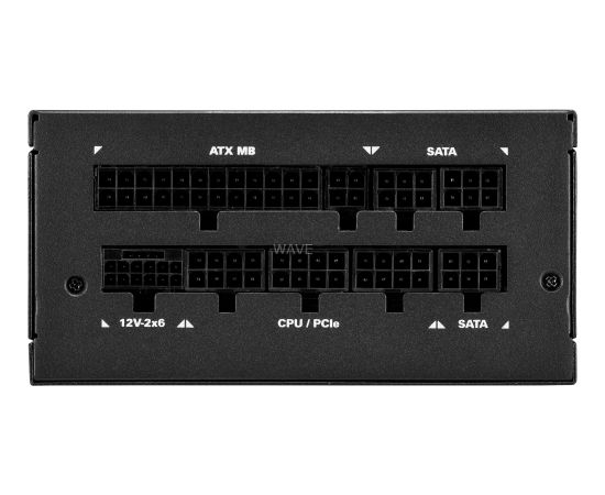 Sharkoon Rebel P20 SFX 1000W, PC power supply (black, 1x 12 pin high power connector, 2x PCIe, cable management, 1000 watts)