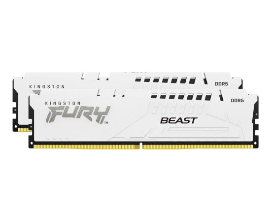 Kingston FURY DDR5 - 64GB - 6000 - CL - 30 (2x 32 GB) dual kit, memory (white, KF560C30BWEK2-64, Fury Beast, INTEL XMP, AMD EXPO)