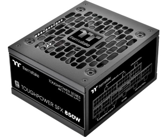 Thermaltake Toughpower SFX Platinum 850W, PC power supply (black, 1x 12VHPWR, 2x PCIe, cable management, 850 watts)