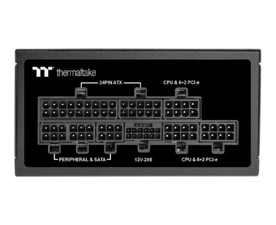 Thermaltake Toughpower SFX Platinum 850W, PC power supply (black, 1x 12VHPWR, 2x PCIe, cable management, 850 watts)
