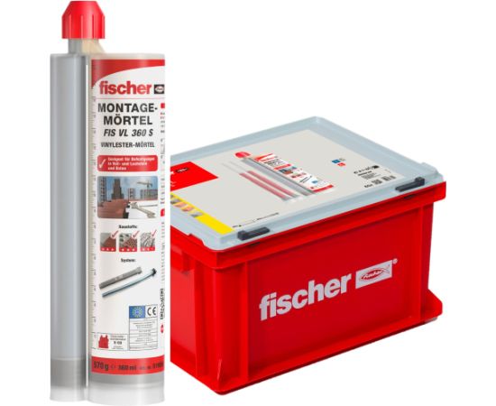 fischer assembly mortar FIS VL 360 S HWK G (grey, 360ml, 20 cartridges, case)