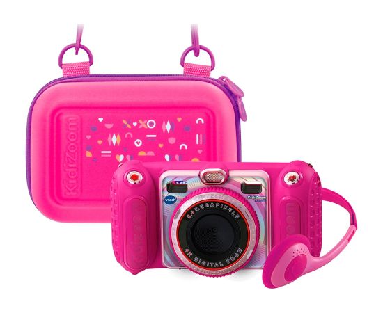 VTech KidiZoom Duo Pro Summer Bundle, Digital Camera (pink, incl. carrying case)