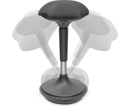 Digitus Ergonomic Office Stool / Standing Aid DA-90422, Chair (black, height adjustable, for more dynamic sitting / standing)