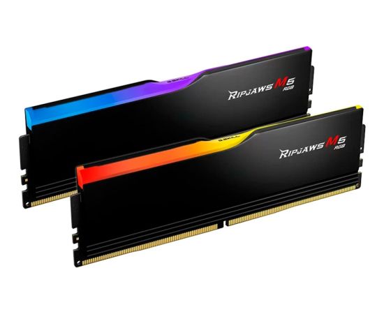 G.Skill DDR5 - 64GB - 6000 - CL - 32 (2x 32 GB) dual kit, memory (black, F5-6000J3238G32GX2-RM5RK, Ripjaws M5 RGB, INTEL XMP)