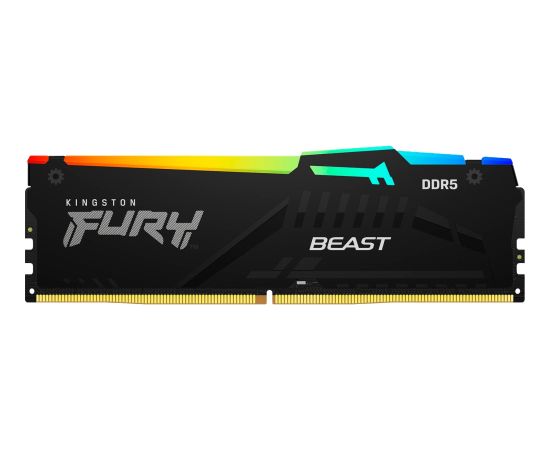 Kingston FURY DDR5 - 16GB - 6000 - CL - 30, Single RAM (black, KF560C30BBA-16, FURY Beast RGB, INTEL XMP)