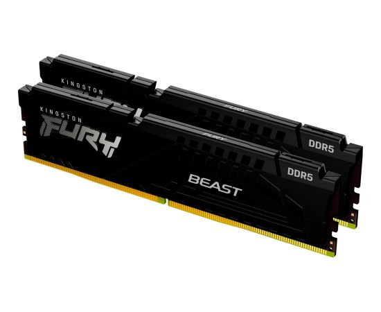 Kingston FURY DDR5 - 16GB -6000 - CL - 30 (2x 8 GB) dual kit, memory (black, KF560C30BBK2-16, Fury Beast, INTEL XMP)