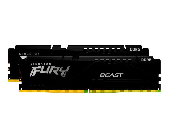 Kingston FURY DDR5 - 16GB -6000 - CL - 30 (2x 8 GB) dual kit, memory (black, KF560C30BBEK2-16, Fury Beast, INTEL XMP, AMD EXPO)