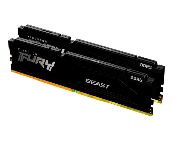 Kingston FURY DDR5 - 16GB -6000 - CL - 30 (2x 8 GB) dual kit, memory (black, KF560C30BBEK2-16, Fury Beast, INTEL XMP, AMD EXPO)