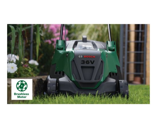 Bosch cordless lawn mower AdvancedRotak 36V-40-650, 36Volt (green/black, 2x Li-ion battery 2.0Ah, POWER FOR ALL)