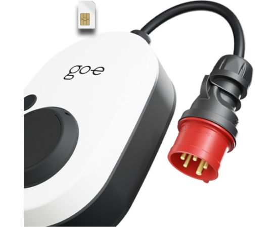 go-e Charger Gemini flex 2.0, 11 kW (16A 3-phase), wallbox (white/black, mobile charging station, 4G/LTE)