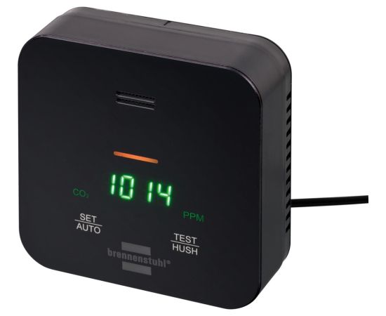 Brennenstuhl CO2 measuring device C2M L 4050, CO2 measuring device (black, CO2 traffic light and acoustic alarm)
