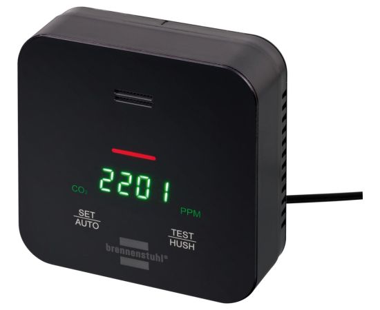 Brennenstuhl CO2 measuring device C2M L 4050, CO2 measuring device (black, CO2 traffic light and acoustic alarm)