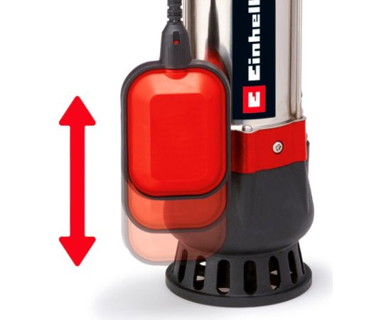 Einhell dirty water pump GC-DP 5010 G, submersible / pressure pump (red/stainless steel, 500 watts)