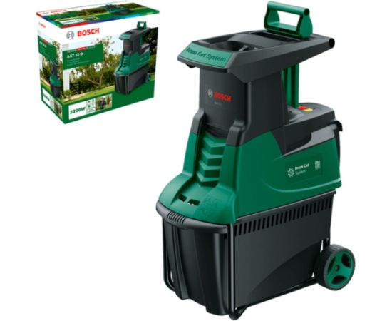 Bosch quiet shredder AXT 22 D, milling drum (green/black, 2,200 watts)