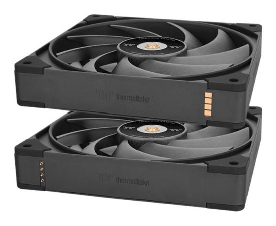 Thermaltake TOUGHFAN EX14 Pro High Static Pressure PC Cooling Fan – Swappable Edition, Case Fan (Black, 3-Fan Pack)