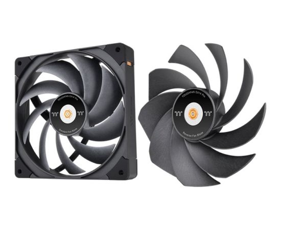 Thermaltake TOUGHFAN EX14 Pro High Static Pressure PC Cooling Fan – Swappable Edition, Case Fan (Black, 3-Fan Pack)