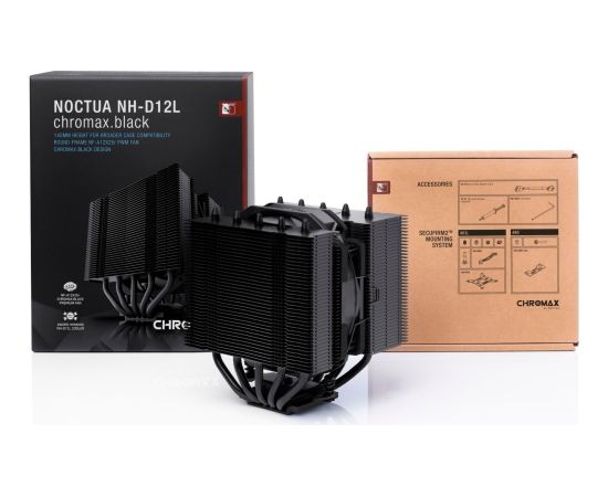 Noctua Noctua NH-D12L chromax.black, CPU cooler (black)