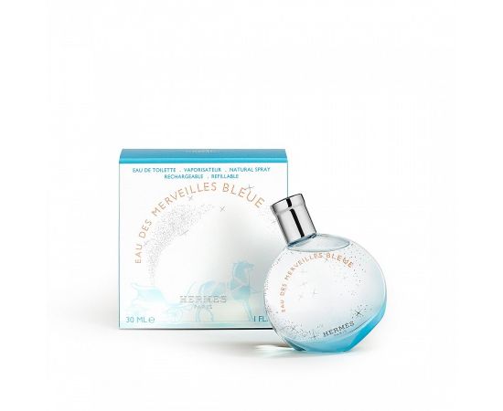 Hermes EAU DES MERVEILESS BLEUE (W) EDT/S 30ML REFILLABLE