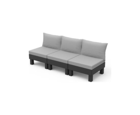 Keter Dārza dīvāns trīsvietīgs Elements 3 Seater pelēks/gaiši pelēks