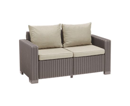 Keter Dārza dīvāns divvietīgs California 2 Seater Sofa bēšs