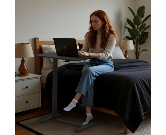 Maclean mobile desk/laptop stand, black, height adjustment 76-109cm, max. 30kg , MC-120 B