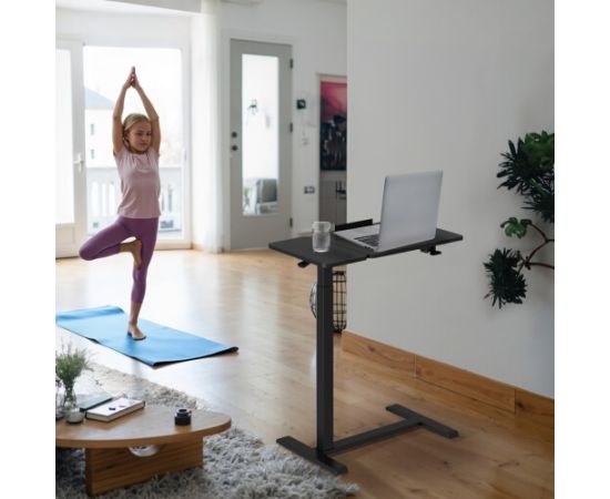 Maclean mobile desk/laptop stand, black, height adjustment 76-109cm, max. 30kg , MC-120 B