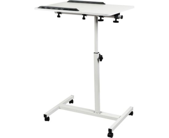 Maclean mobile desk/laptop stand, white, height adjustment 59-89cm, max. 30kg , MC-121 W