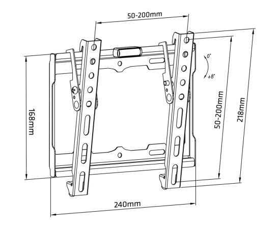Maclean MC-942 TV Bracket Wall Mount LCD LED OLED QLED Plasma Slim 13" - 42" 25kg VESA