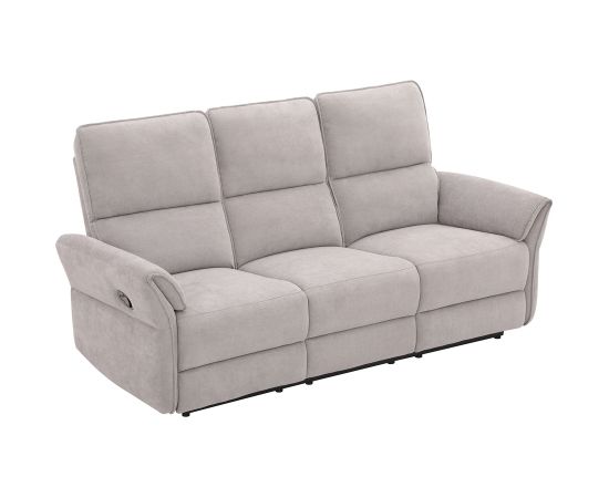 Recliner sofa DAMIKA 3-seater with electric mechanism, grey