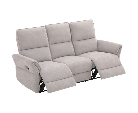 Recliner sofa DAMIKA 3-seater with electric mechanism, grey