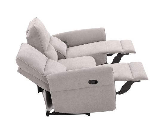 Recliner sofa DAMIKA 3-seater with electric mechanism, grey