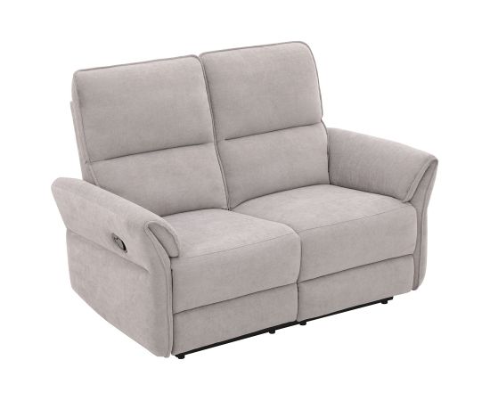 Recliner sofa DAMIKA 2-seater with electric mechanism, grey