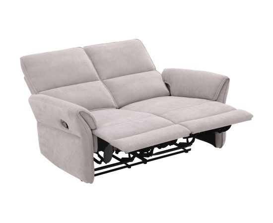 Recliner sofa DAMIKA 2-seater with electric mechanism, grey