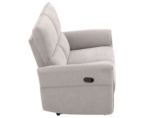 Recliner sofa DAMIKA 2-seater with electric mechanism, grey