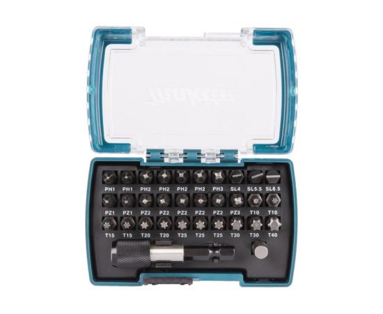 Skrūvgriežu uzgaļu komplekts Makita D-74762; 32 gab.
