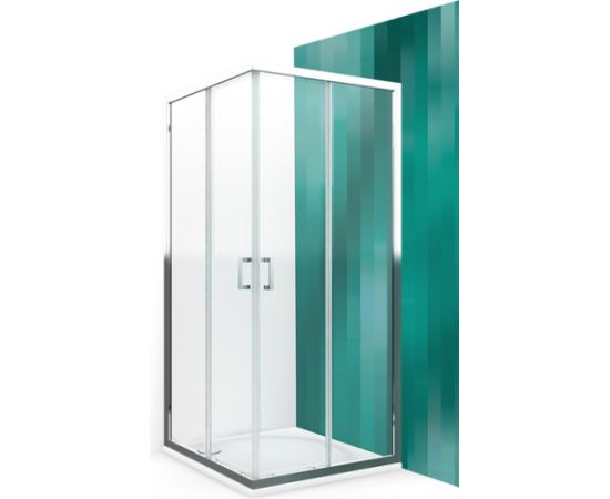 dušas stūris LLS2, 900x900 mm, h=1900, briliants/caurspīdīgs stikls