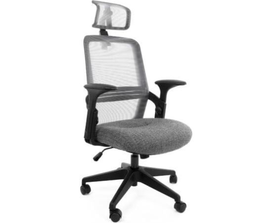 AMO-80 Szary Ergonomiczny fotel biurowy na kółkach z regulacją
