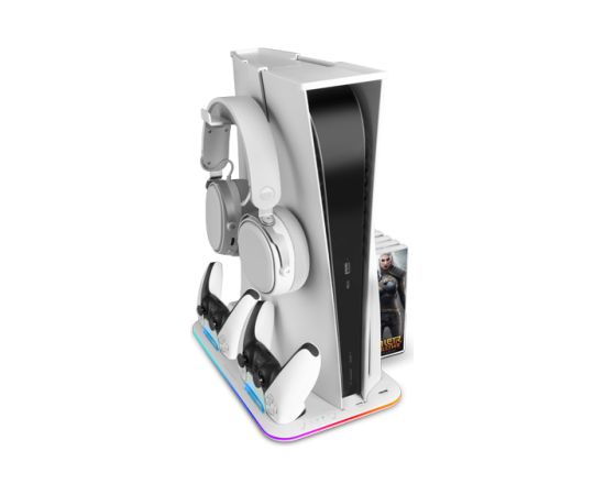 Mars Gaming MPS5B2 Daudzfunkcionāls statīvs PS5 konsolei ar dzesēšanu / RGB