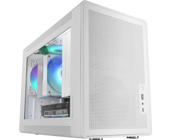 Mars Gaming MCXPSW mATX Ultra-Compact Gaming PC Case with MESH & Glass Panel
