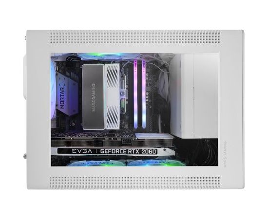 Mars Gaming MCXPSW mATX Ultra-Compact Gaming PC Case with MESH & Glass Panel