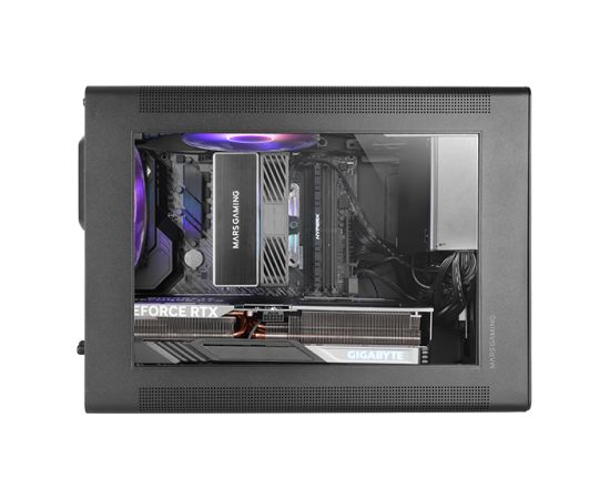 Mars Gaming MCXPS mATX Ultra-Compact Gaming PC Case with MESH & Glass Panel