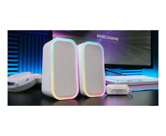 Mars Gaming MSOMW USB DSP Стерео система для ПК 20W / RGB / Bluetooth 5.3