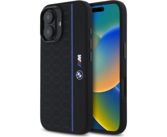 BMW Silicone MagSafe Hexagon Blue Line Cover Aizsargapvalks priekš Apple iPhone 16